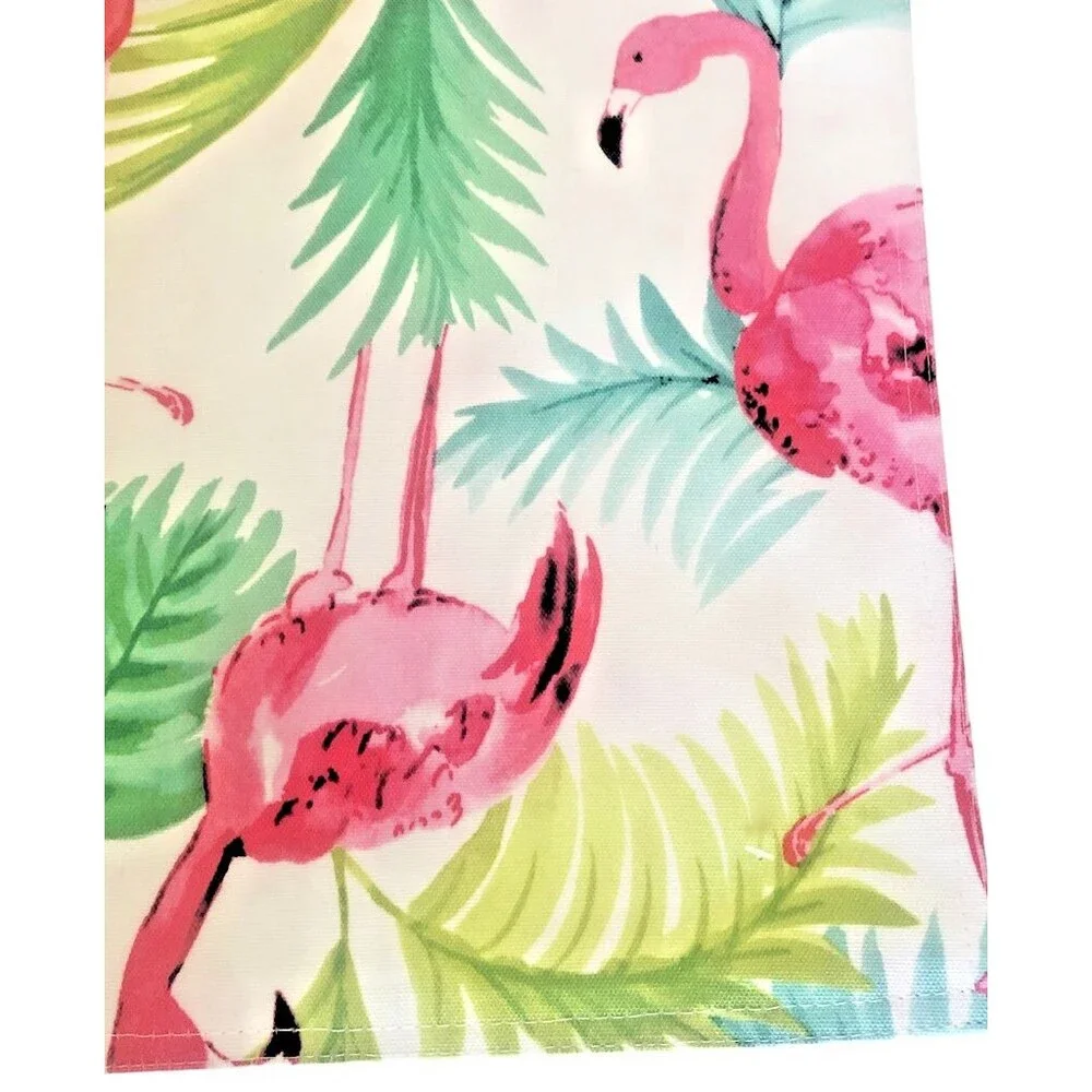 Nantucket Tropical Flamingo Placemats Set of 4 Indoor Outdoor 13x18 Spill Proof